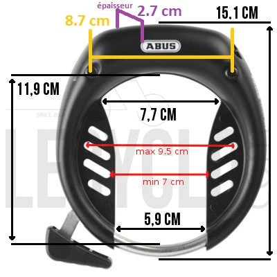 Antivol de cadre à clés Tectic 496 de vélo ABUS Antivol De Cadre à Clés Tectic 496 De Vélo ABUS -Magasin De Sport De Vélo antivol de cadre a cles tectic 496 de velo abus full 5