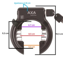 Antivol De Cadre + Câble Axa Solid Plus XL -Magasin De Sport De Vélo antivol de cadre cable axa solid plus xl full 6