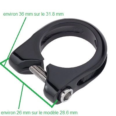Collier de serrage tige de selle noir Collier De Serrage Tige De Selle Noir -Magasin De Sport De Vélo collier de serrage tige de selle noir full 4