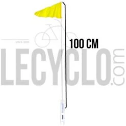 Messingschlager Drapeau De Sécurité Pour Vélo Et Remorque -Magasin De Sport De Vélo drapeau de securite pour velo et remorque 100CM jaune