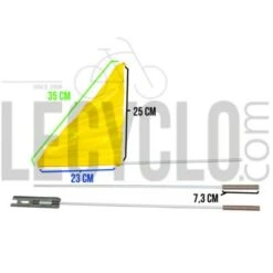 Messingschlager Drapeau De Sécurité Pour Vélo Et Remorque -Magasin De Sport De Vélo drapeau de securite pour velo et remorque dim jaune
