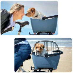 Panier Vélo Pour Chien Bleu Tendance Basil Buddy -Magasin De Sport De Vélo panier velo pour chien bleu tendance basil buddy full 5