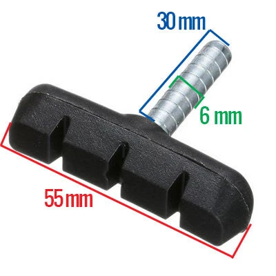 Patin de frein monobloc Cantilever 55 mm - Par 2 Patin De Frein Monobloc Cantilever 55 Mm - Par 2 -Magasin De Sport De Vélo patin de frein monobloc cantilever 55 mm par 2 full 5