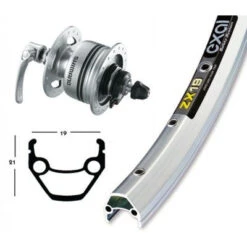 Roue De 28 Pouces Avec Dynamo Dans Moyeu DH3N72 -Magasin De Sport De Vélo roue de 28 pouces avec dynamo dans moyeu dh3n72 full 4