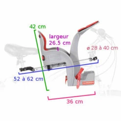 WeeRide DeLuxe Siège Enfant Avant Pour Vélo -Magasin De Sport De Vélo weeride deluxe siege enfant avant marron pour velo full 6